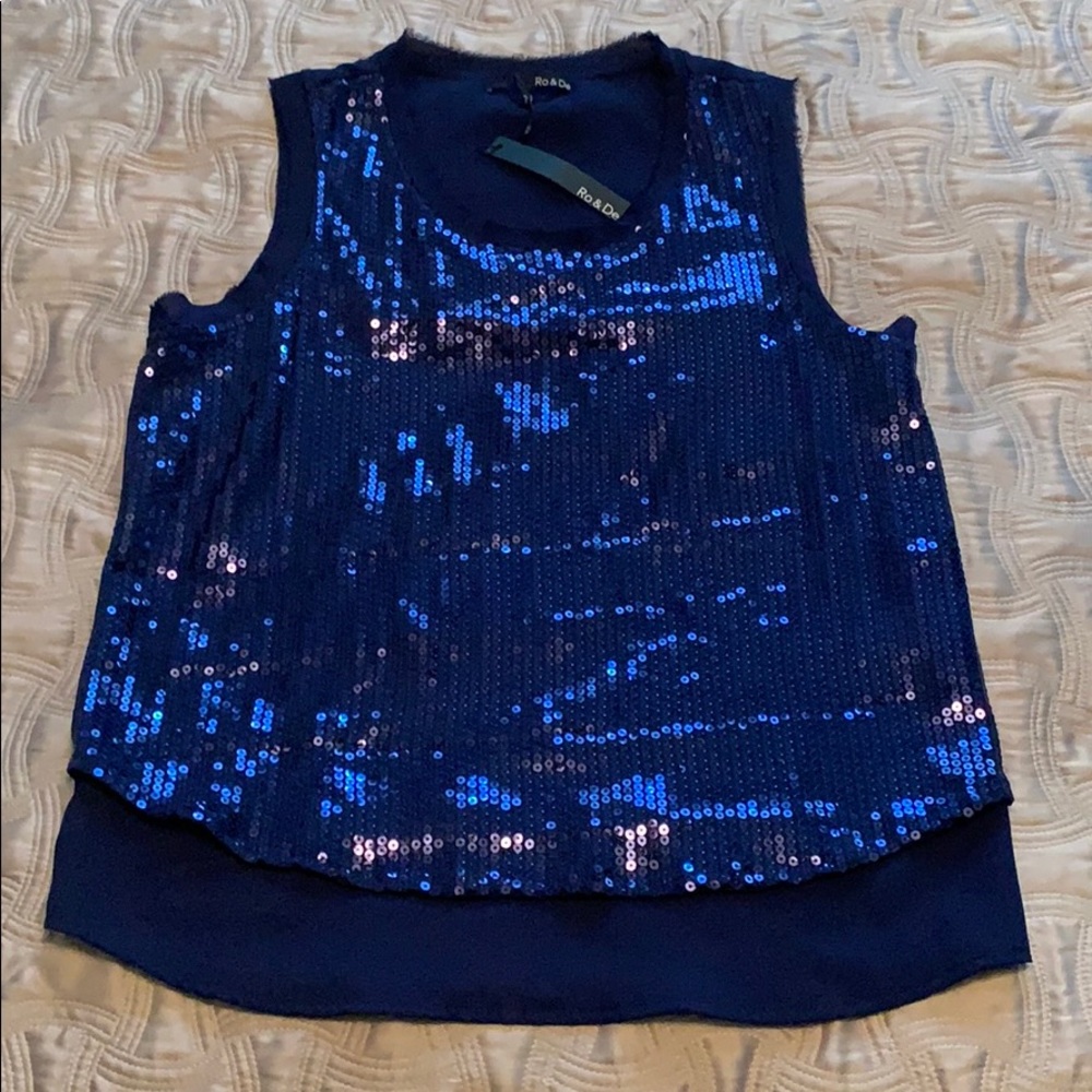 Ro&De sequin front tank. Size S.